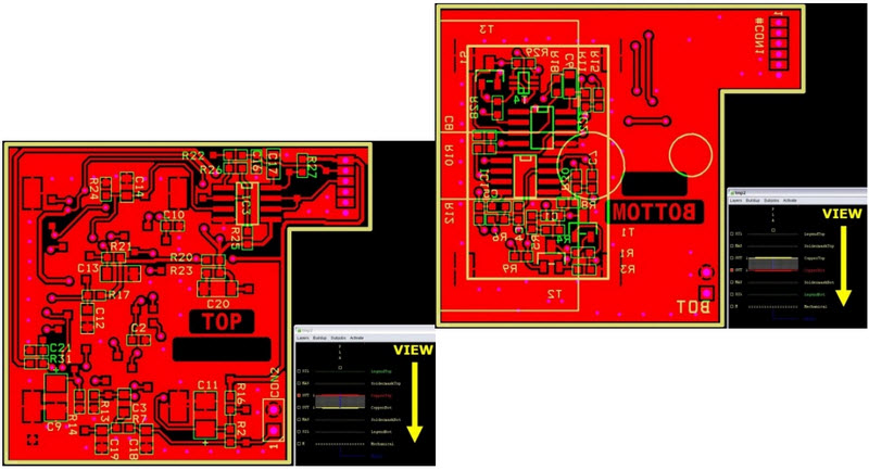 Viewing PCB top to bottom